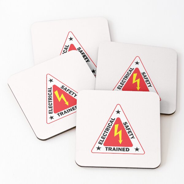 Item preview, Electrical Safety in the Workplaces Triangle Stickers labels for Electricians and Electrical workers designed and sold by Science Engineering Gifts.