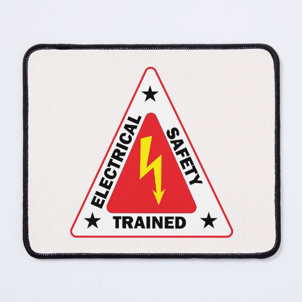 Item preview, Electrical Safety in the Workplaces Triangle Stickers labels for Electricians and Electrical workers designed and sold by Science Engineering Gifts.