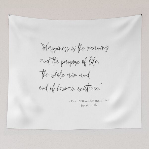 Item preview, A Quote about Happiness from "Nicomachean Ethics" by Aristotle designed and sold by Poemit.