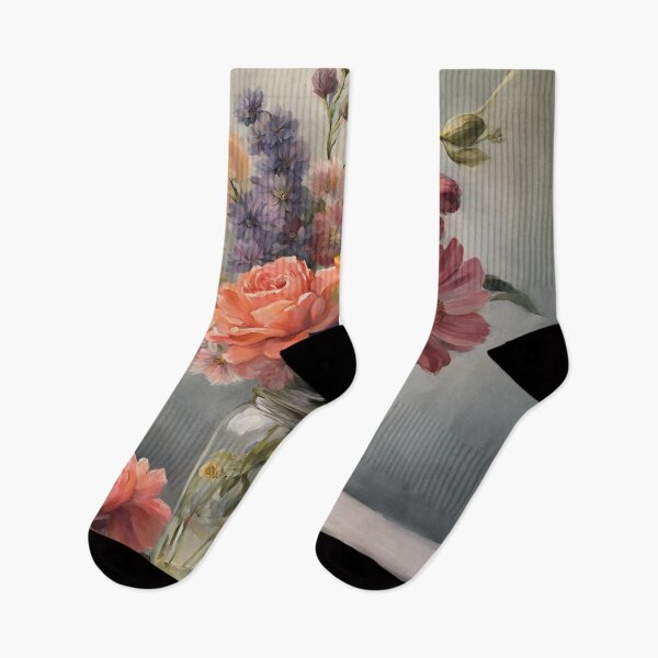 Item preview, A jar of flowers, beautiful pink flowers pattern designed and sold by NingningS.