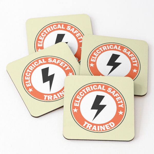 Item preview,  Electrical Safety in the Workplaces Circle Stickers labels for Electricians and Electrical workers designed and sold by Science Engineering Gifts.