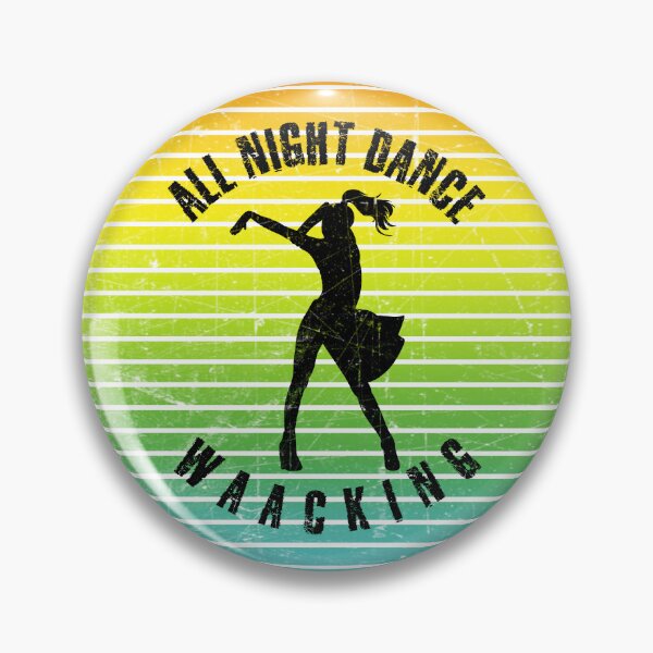 Item preview, Black silhouette of a woman dancing waacking against a background of colorful stripes designed and sold by HarridanCreates.