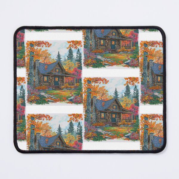 Item preview, Rustic Log Cabin Scene designed and sold by PaperieJennifer.