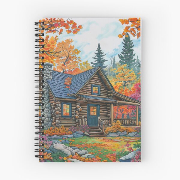 Item preview, Rustic Log Cabin Scene designed and sold by PaperieJennifer.