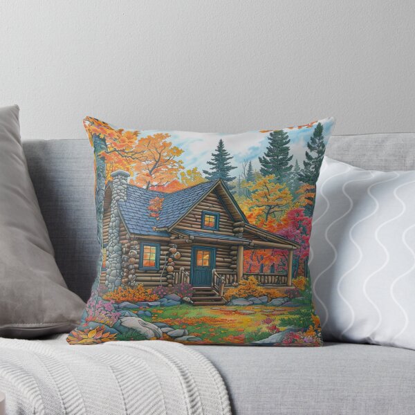 Item preview, Rustic Log Cabin Scene designed and sold by PaperieJennifer.