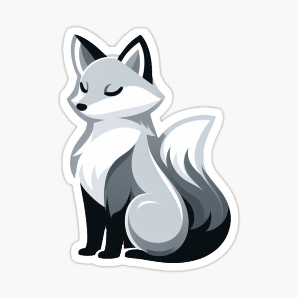 Item preview, Tranquil Tails: The Silver Fox Sticker designed and sold by SilverFoxShop.