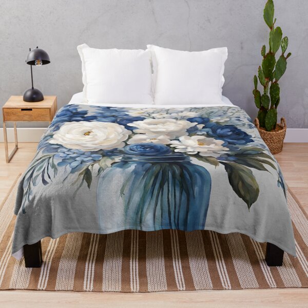 Item preview, A beautiful flowers blue and white colour designed and sold by NingningS.