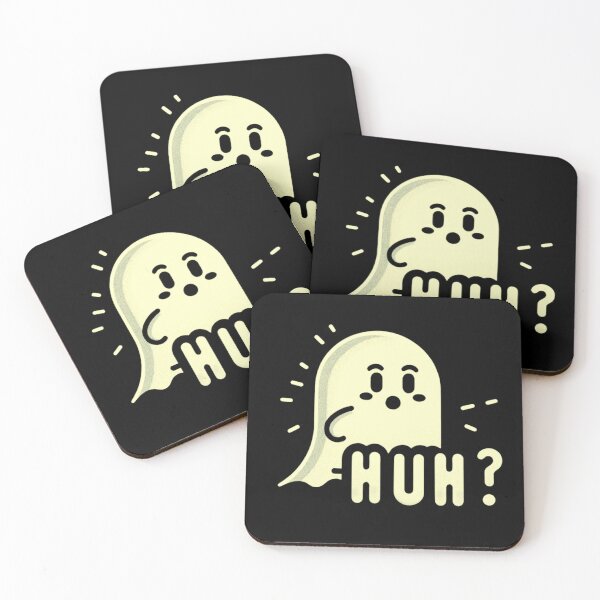 Item preview, Surprised little ghost saying "Huh?". designed and sold by Ayman Toumarti.