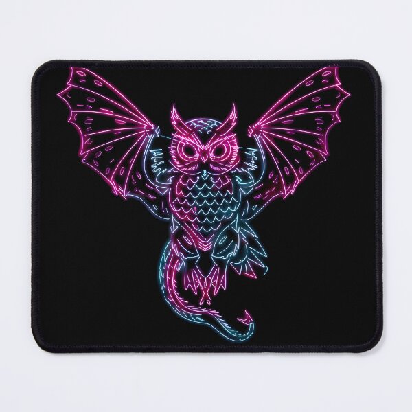 Item preview, Neon monster half owl half dragon designed and sold by Paul-Place.