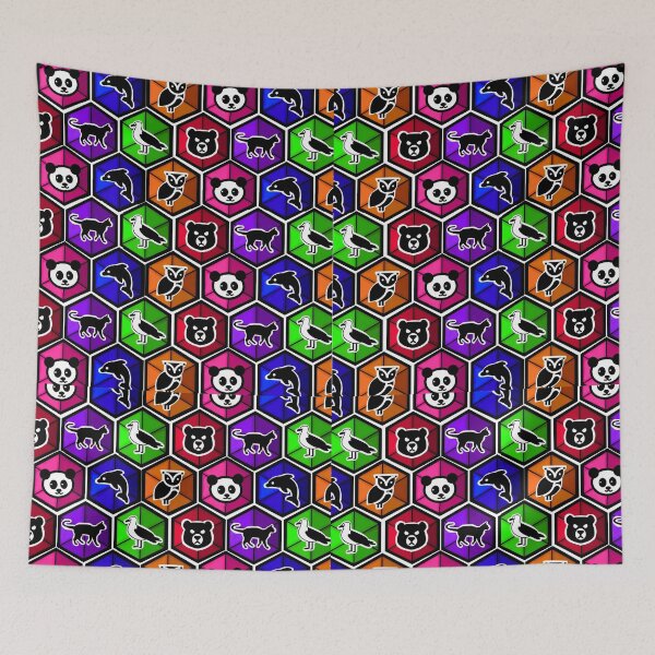 Item preview, Hexagonal Coloured Gem Pattern designed and sold by TheElizahBee.