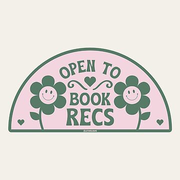 Vorschaubild zum Design Open To Book Recs / Retro Groovy Flowers Daisy Daisies Aesthetic Bookish Pastel Pink Dark Green For Kindle Reading Girl Tbr von Latinoladas