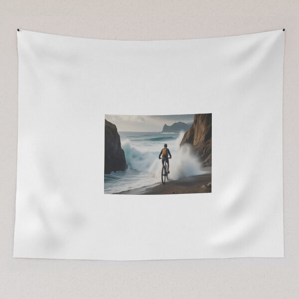 Item preview, A Young Man Cycling Along the Seashore designed and sold by islam gamal.