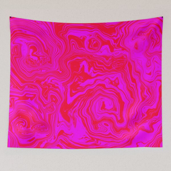 Item preview, Pink and Red Abstract Swirling Liquid Pattern designed and sold by IraNiva.