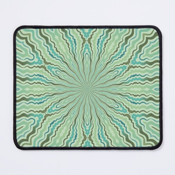 Item preview, Olive Green & Mint Flow Flower designed and sold by PatternTango.