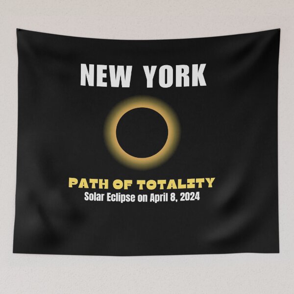 Item preview, New York Path Of Totality Solar Eclipse On April 8 2024 designed and sold by ANNINOART ⭐⭐⭐⭐⭐.
