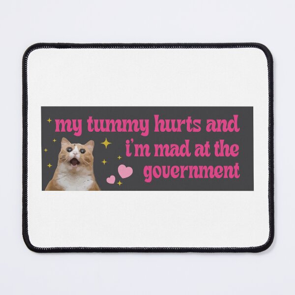 Item preview, my tummy hurts and im mad at the government bumper designed and sold by BUMPER-STICKERS.