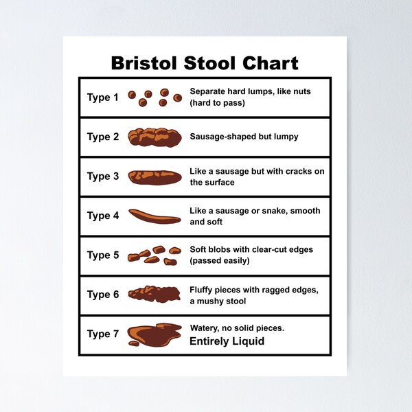bristol-stool-chart-poster-for-sale-by-lonaarts8-redbubble for Free Printable Bristol Stool Chart Pdf Bristol Stool Chart