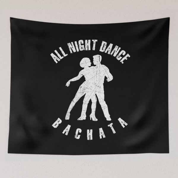 Item preview, White silhouette of a couple dancing bachata designed and sold by HarridanCreates.