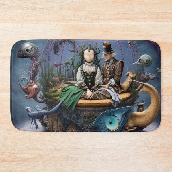 Item preview, Surreal Faceless Girl on a Magic Boat designed and sold by MadnessEnvelope.