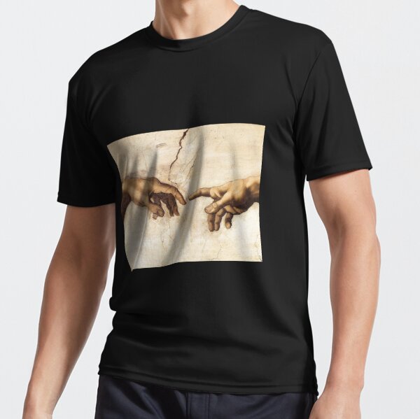 of Adam Michelangelo Painting" Active T-Shirt by EddieBalevo | Redbubble