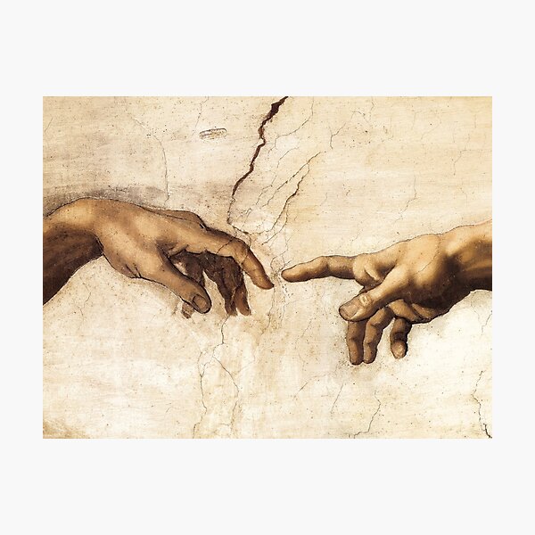 Item preview, The Creation of Adam Michelangelo Painting designed and sold by EddieBalevo.