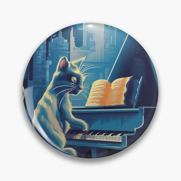 Item preview, Cat playing the piano designed and sold by Tajdi.