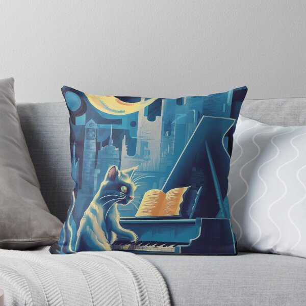Item preview, Cat playing the piano designed and sold by Tajdi.