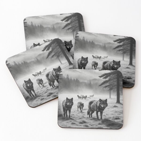 Item preview, Wolves in Abstract Tranquility designed and sold by Enchanting Art Vista.