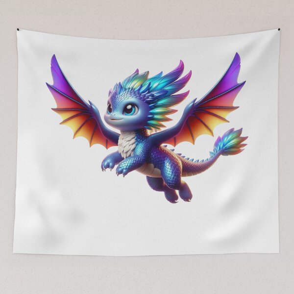Item preview, Cute Blue Chibi Dragon designed and sold by CHIBI_POPZ.