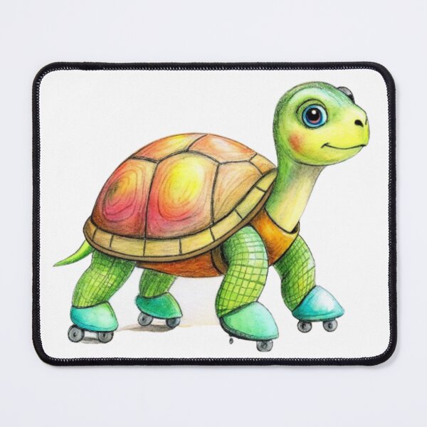 Item preview, Cute turtle skating designed and sold by catcraftss.