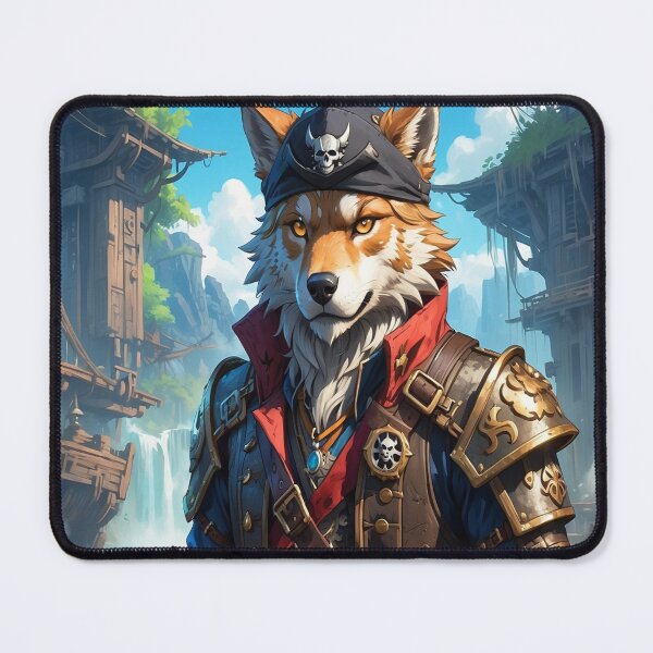 Item preview, Wolf pirate as a cartoon caracter designed and sold by RBRUnitedd.