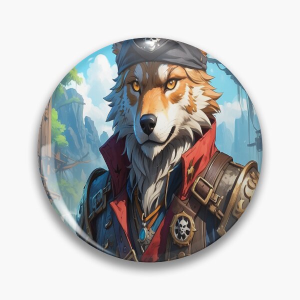 Item preview, Wolf pirate as a cartoon caracter  designed and sold by RBRUnitedd.