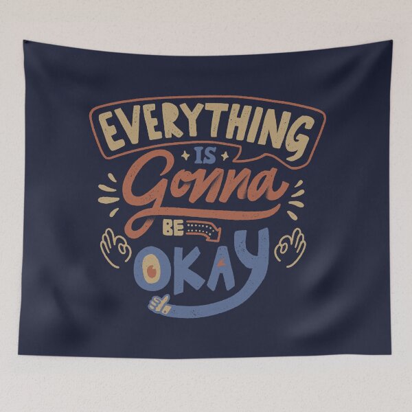 Item preview, Everything is gonna be okay quote motivation designed and sold by Quilimo Studio.
