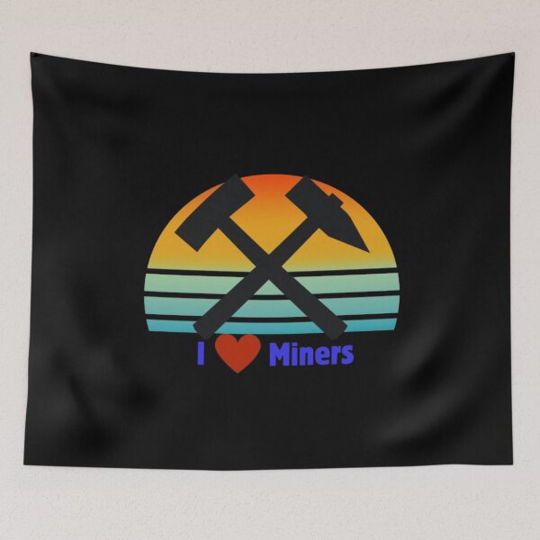 Item preview, I love Miners - Retro Miners Print designed and sold by TGAL2.