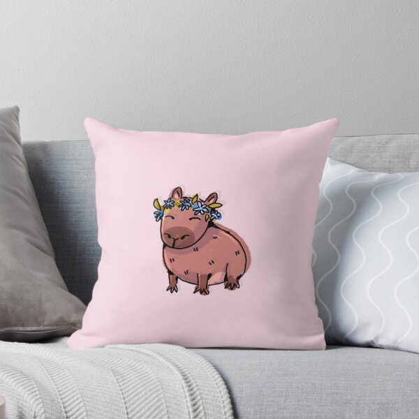 Item preview, Lindo carpincho con una corona de flores designed and sold by Fruksi.