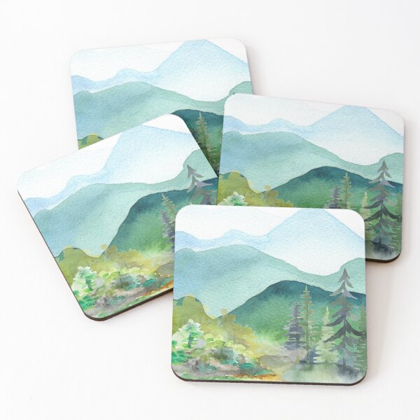 Item preview, Watercolor Mountains designed and sold by tomorrowsart.