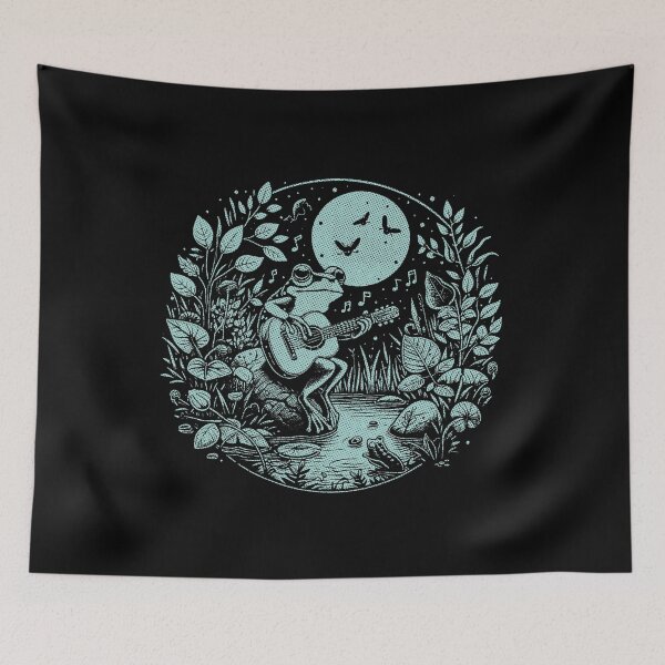 Item preview, Toad Playing The Guitar Nature Pond designed and sold by RR-Arts.