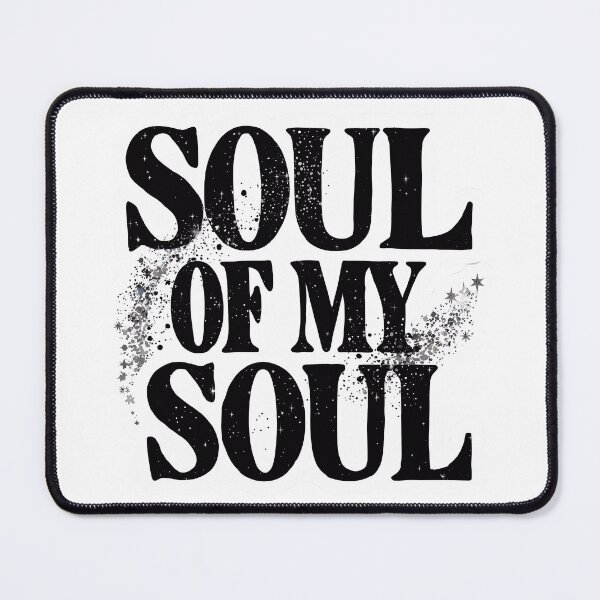 Item preview, "Soul Of My Soul" Black Bold Shooting Star Typography Style Design designed and sold by WatermelonPink.