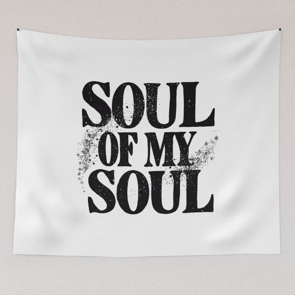 Item preview, "Soul Of My Soul" Black Bold Shooting Star Typography Style Design designed and sold by WatermelonPink.