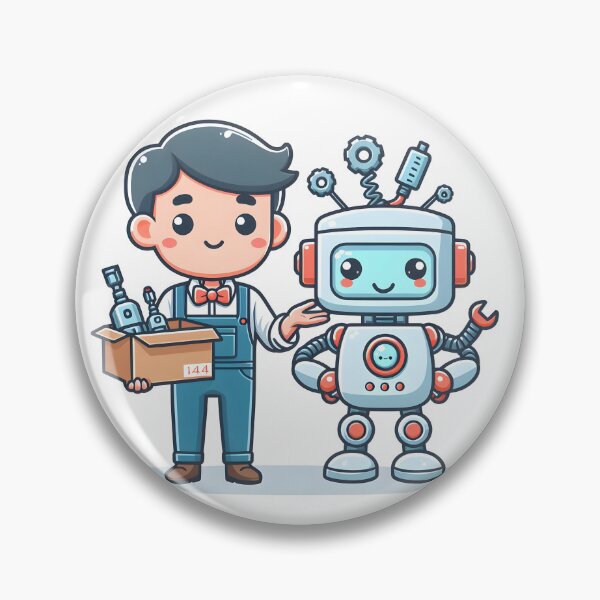 Item preview, Kawaii Robotics Engineer With Bow Tie designed and sold by CanvasCutie.
