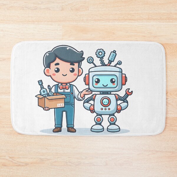 Item preview, Kawaii Robotics Engineer With Bow Tie designed and sold by CanvasCutie.