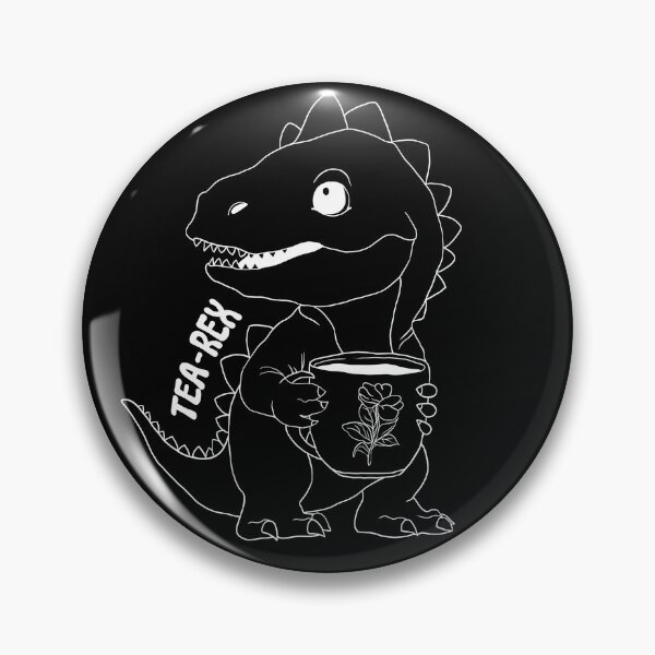 Item preview, Tea Rex, T-Rex, Dinosaur, White Line Drawing designed and sold by velvetearth.