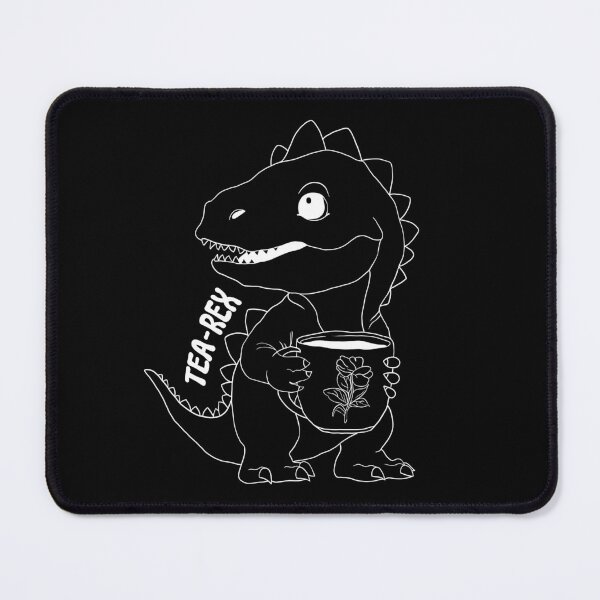 Item preview, Tea Rex, T-Rex, Dinosaur, White Line Drawing designed and sold by velvetearth.