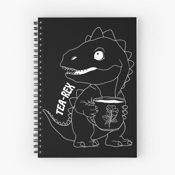 Item preview, Tea Rex, T-Rex, Dinosaur, White Line Drawing designed and sold by velvetearth.