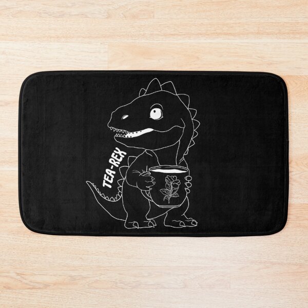 Item preview, Tea Rex, T-Rex, Dinosaur, White Line Drawing designed and sold by velvetearth.