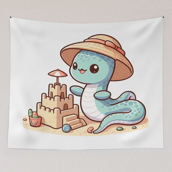 Item preview, Kawaii Cuddly Hydra: Wearing A Sun Hat designed and sold by CanvasCutie.