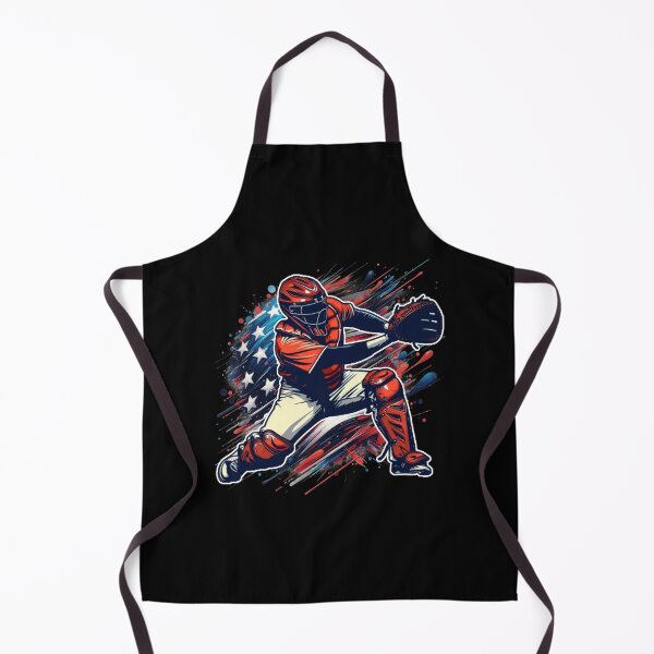 Item preview, Patriotic Baseball Catcher Vintage American Flag 4th of July designed and sold by TeeFleet Noble.