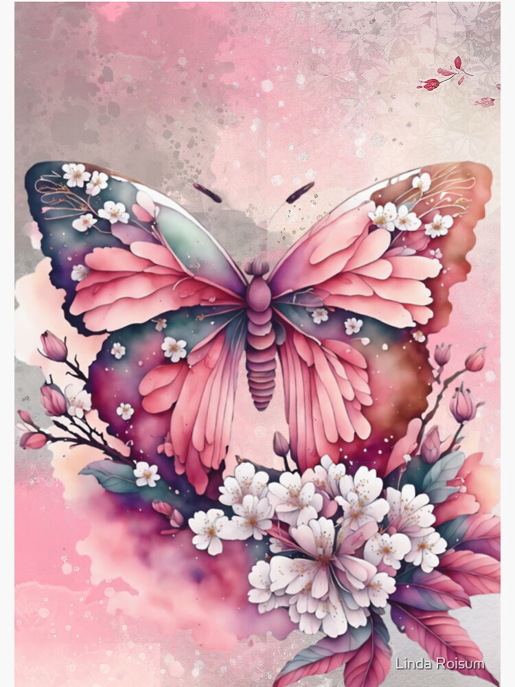 Thumbnail 3 of 3, Journal, Butterfly Amongst Cherry Blossoms designed and sold by jouvaygifts.