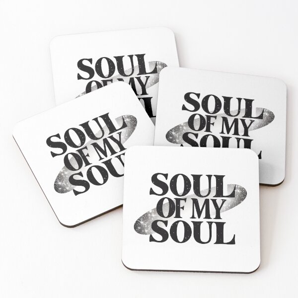 Item preview, "Soul Of My Soul" Black SPARKLING SUPERNOVA Typography  designed and sold by WatermelonPink.