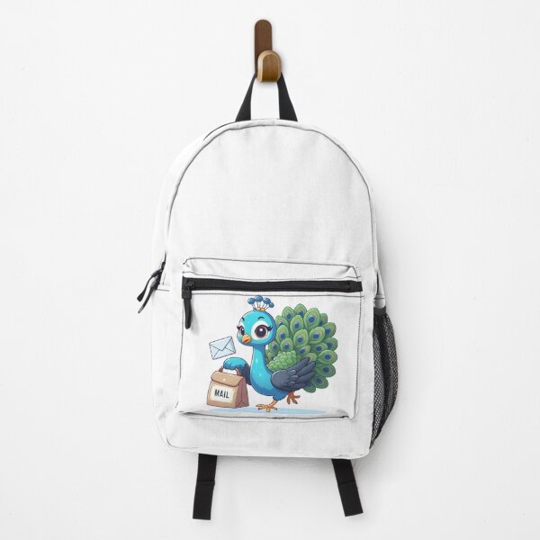 Item preview, Kawaii Peacock With A Mail Bag Delivering Mail designed and sold by CanvasCutie.